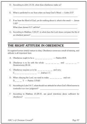 The ABC's of Christian GROWTH (bound, 1 to 4 copies)